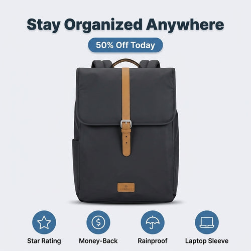 Flap Travel Backpack — Organised Daily Carry Without A Bulky Bag