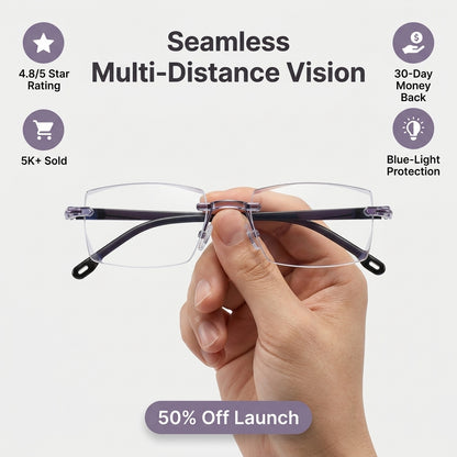 Ultralight Progressive Reading Glasses — Clearer Reading Without Heavy Frames