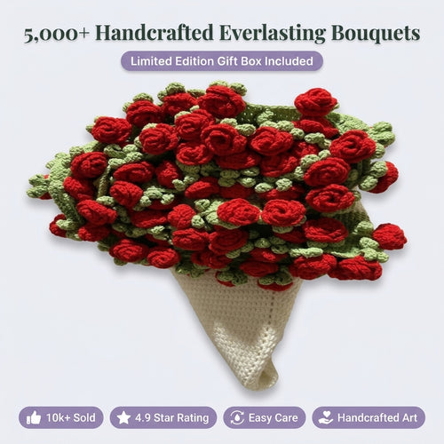Crochet Rose Bouquet — Lasting Flowers Without Wilting