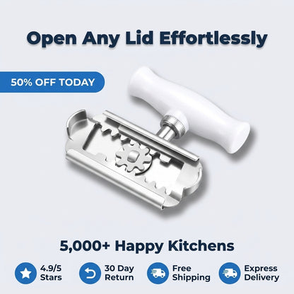 Adjustable Grip Jar Opener — Open Tight Lids Without Hand Strain