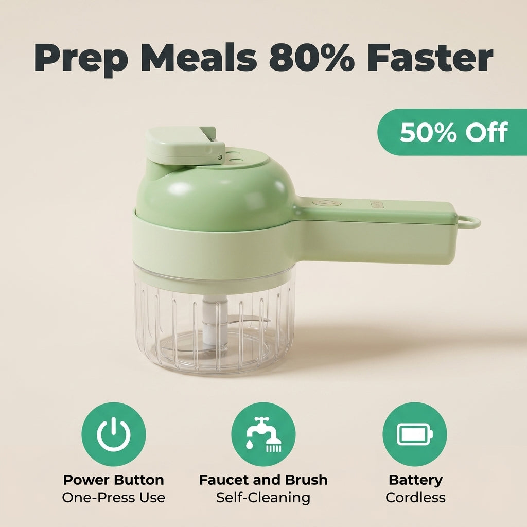 4-in-1 Kitchen Chopper — Chop, Mince & Prep In Seconds