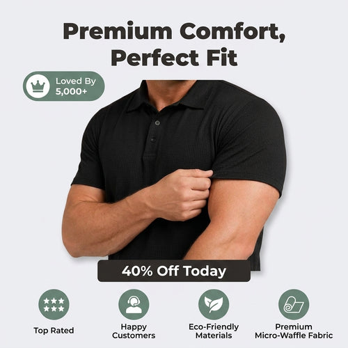 Men’s Textured Comfort Polo