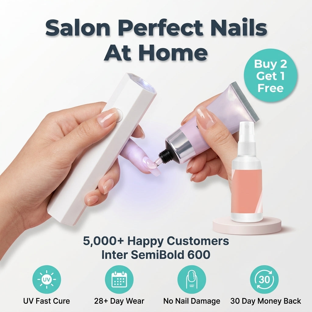 3-in-1 Gel Nail Glue Kit — Long-Lasting Press-On Nails Without Salon Appointments