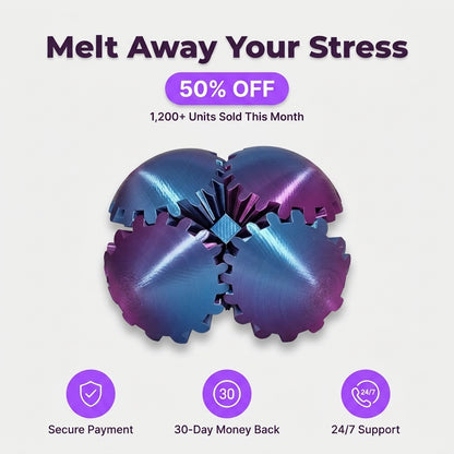 Twisting Gear Globe — Stress-Relief Fidgeting With Mesmerising Mechanical Motion
