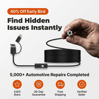 Waterproof Endoscope Camera — Inspect Tight Spaces Without Taking Things Apart