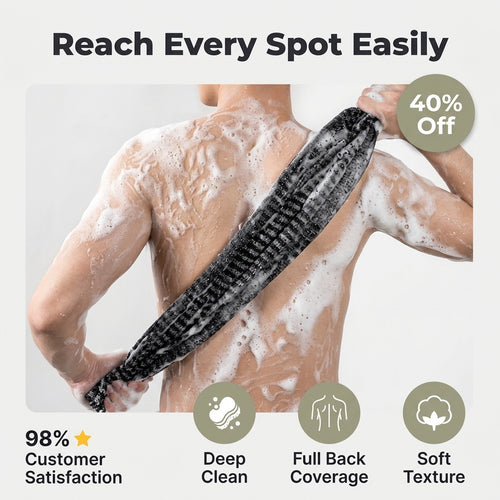 Exfoliating Back Scrub Towel — Deep Clean Your Skin Without Struggling To Reach