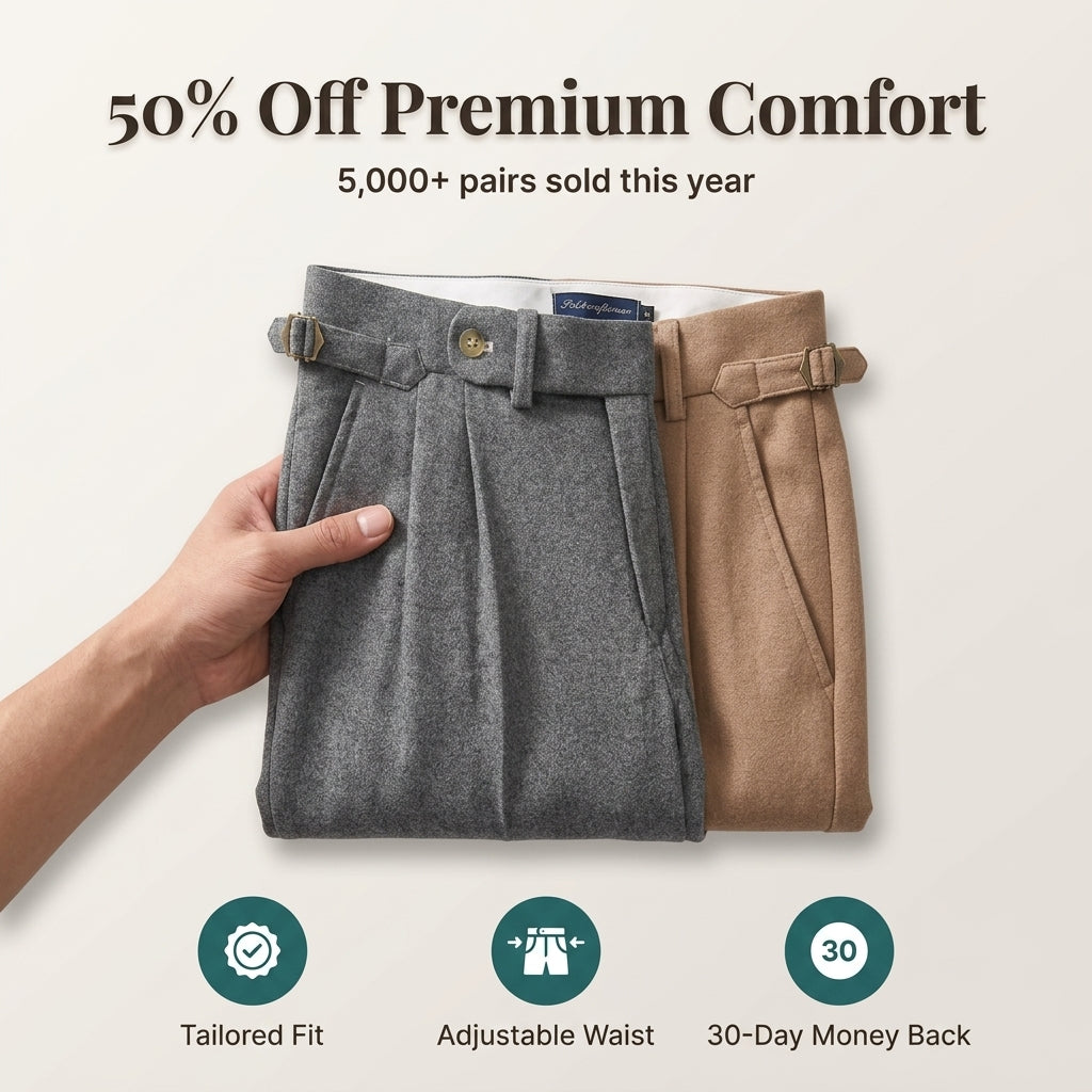 Italian-Style Wool Business Pants — Refined Formal Style Without Stiff, Uncomfortable Trousers