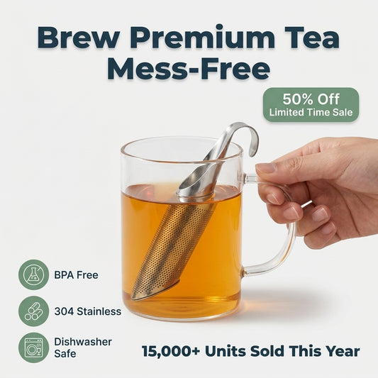 Stainless Steel Tea Infuser — Loose-Leaf Tea Without Floating Leaves