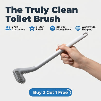 Silicone Toilet Brush - End of Smelly Brushes and Stained Toilet Bowls