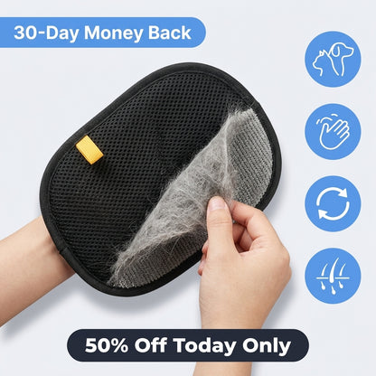 Pet Hair Grooming Glove — Remove Loose Fur Before It Covers Your Home