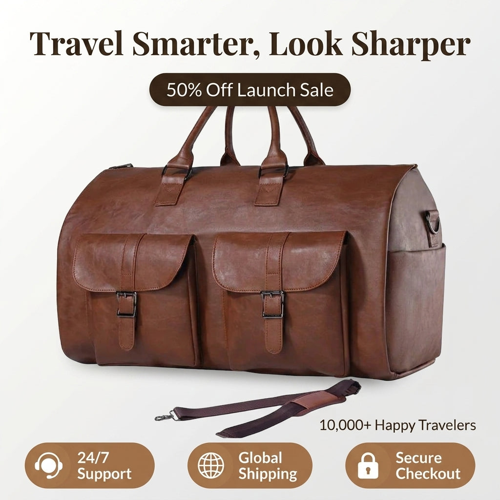 Convertible Garment Duffle Bag — Travel With Suits & Dresses Without Extra Luggage