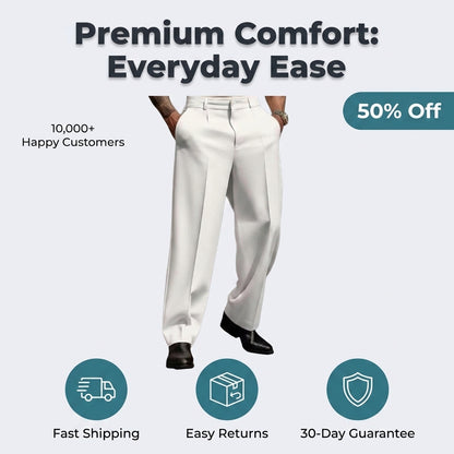 Men’s Pleated Wide-Leg Pants — Relaxed Style Without Tight, Restrictive Trousers