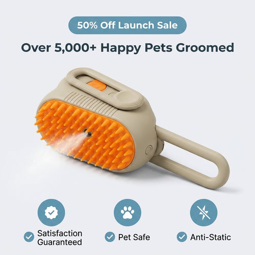 Pet Grooming Brush — Remove Loose Fur While Gently Massaging Your Pet