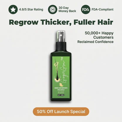 Ginger Hair & Scalp Spray — Support Fuller-Looking Hair Without Heavy, Greasy Treatments