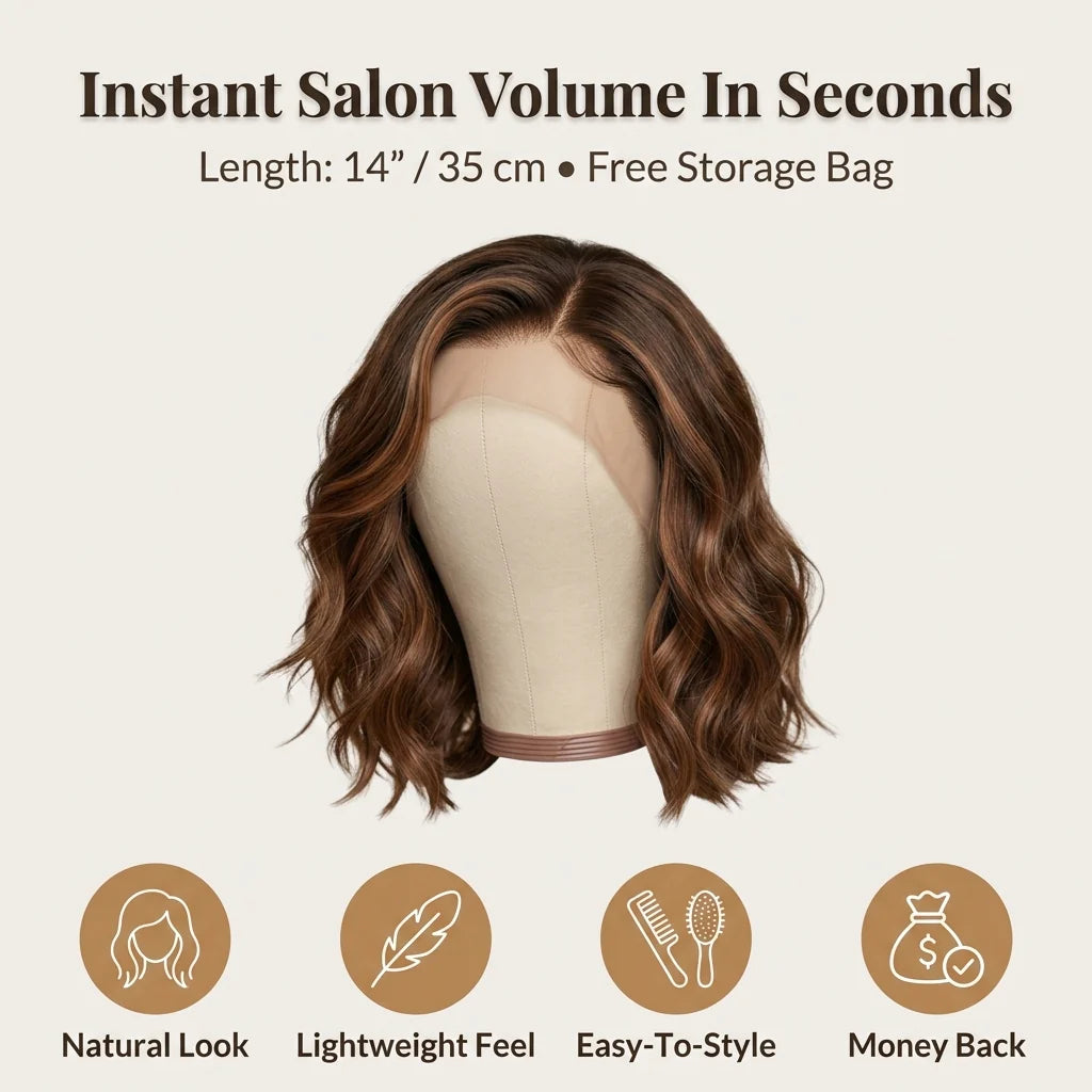 Natural Wavy Bob Wig — Natural Style Without Daily Hair Stress
