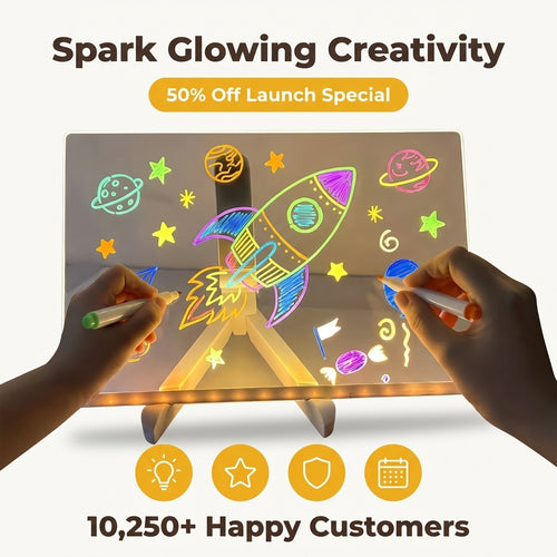 LED Glow Drawing Board — Creative Light-Up Fun Without Messy Paint