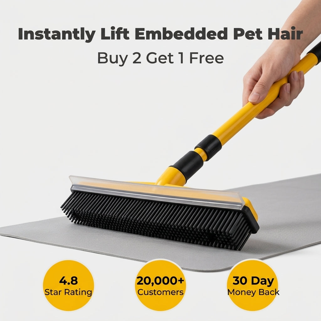 Pet Hair Removal Broom — Lift Stubborn Fur Without Vacuums, Sticky Rollers, Or Endless Sweeping