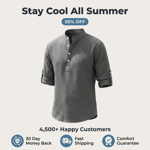 Men’s Long-Sleeve Casual Shirt — Clean Style Without Feeling Stiff