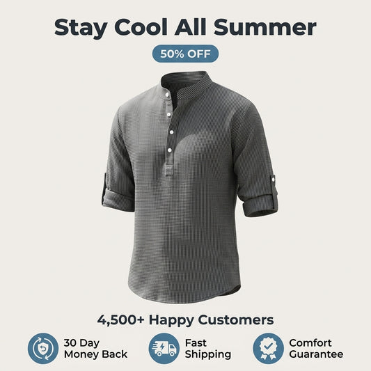 Men’s Long-Sleeve Casual Shirt — Clean Style Without Feeling Stiff