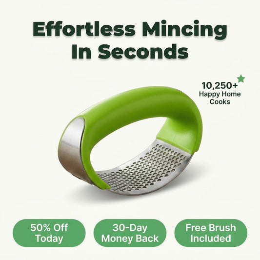 Rocking Garlic Press — Mince Garlic Faster Without Hand Strain