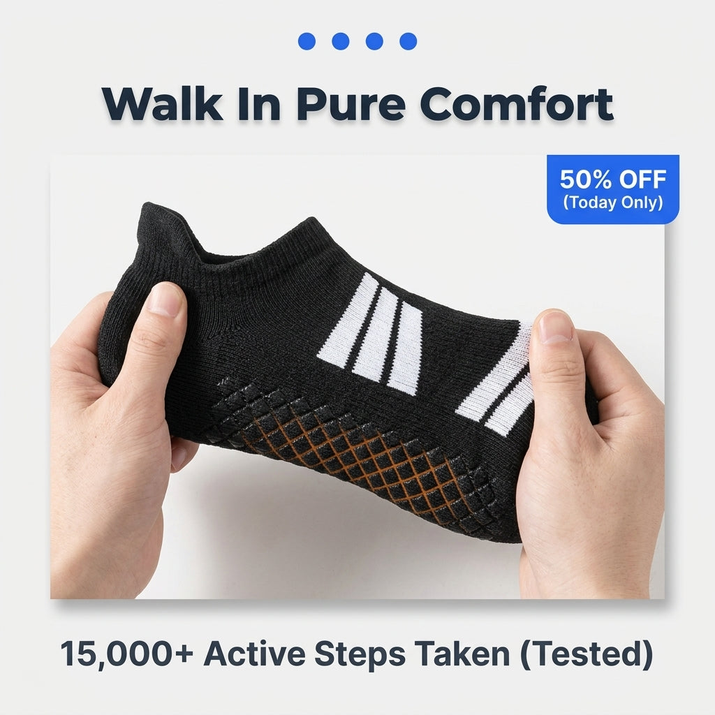 Low-Cut No-Show Sports Socks — Dry, Cushioned Comfort Without Bulky Socks