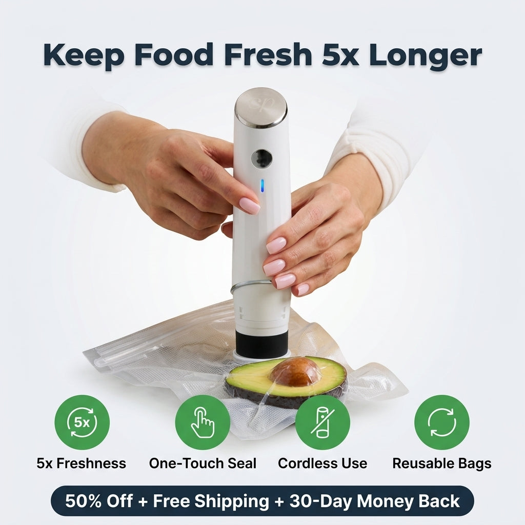 Compact Vacuum Food Sealer — Keep Food Fresh Without Bulky Storage Containers