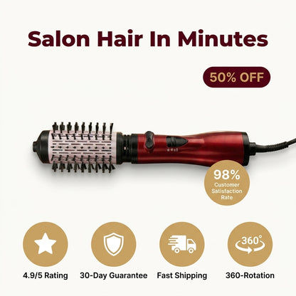 3-in-1 Blowout Hairbrush — Smooth Salon-Style Hair Without Complicated Styling
