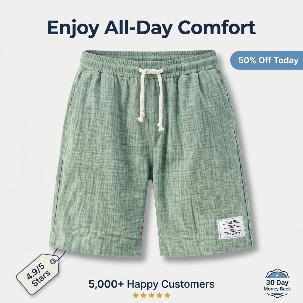 Relaxed Fit Casual Shorts — Easy Summer Comfort Without Stiff Pants
