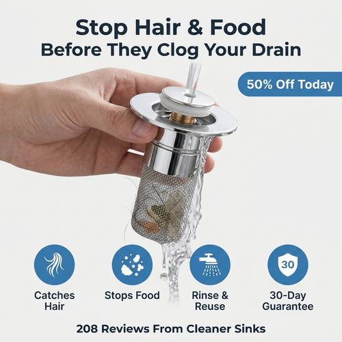 Sink Drain Filter Stopper — Stress-Free Cleanup Without Constant Drain Clogs
