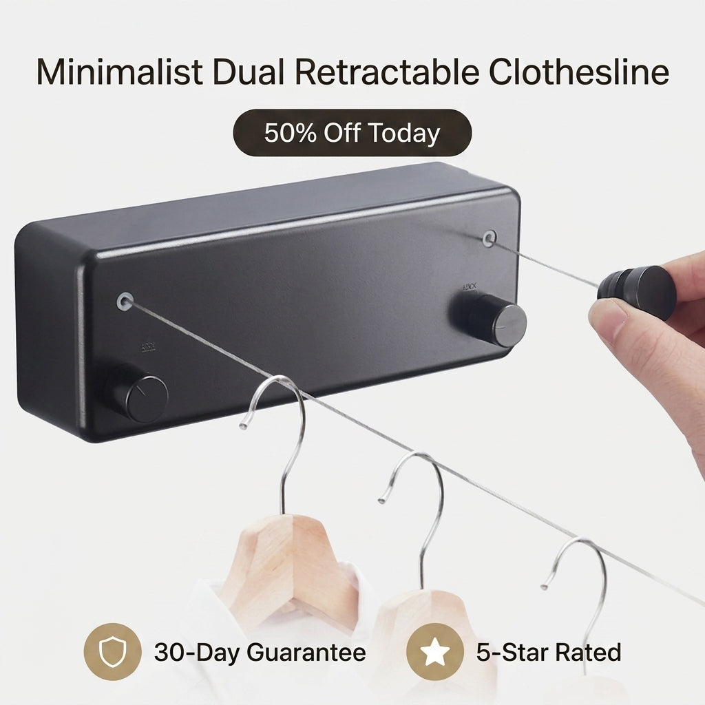 Retractable Clothesline — Dry More Laundry Without Losing Space