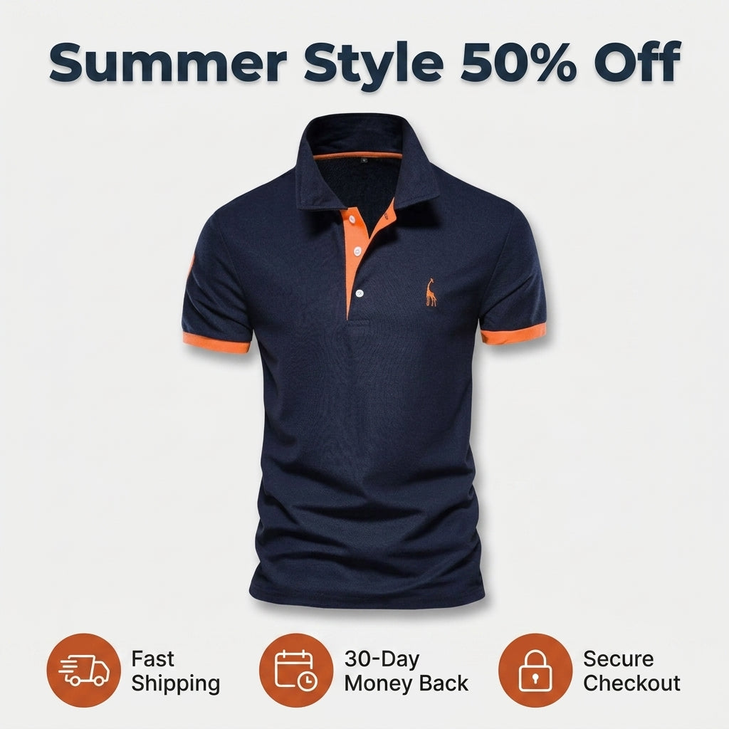 Embroidered Short-Sleeve Polo — Clean Summer Style Without Heavy Layers