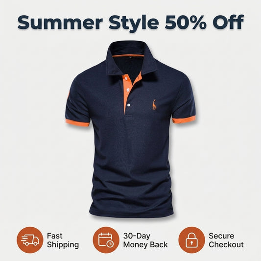Embroidered Short-Sleeve Polo — Clean Summer Style Without Heavy Layers