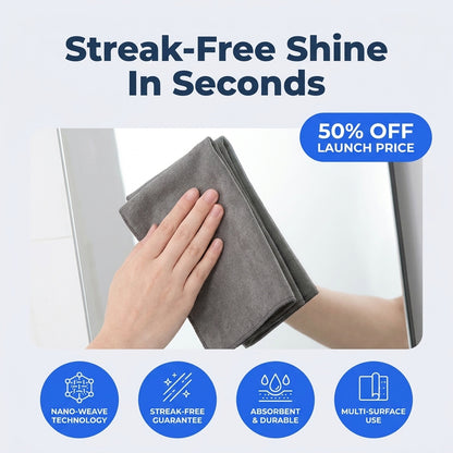Microfiber Magic Cleaning Cloth — Spotless Shine Without Streaks Or Scratches