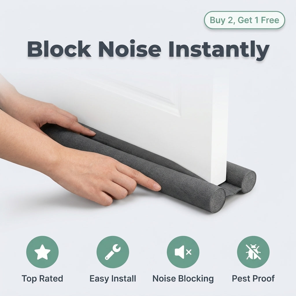Door Bottom Seal Strip — Block Drafts, Pests & Noise Without Damaging Your Door
