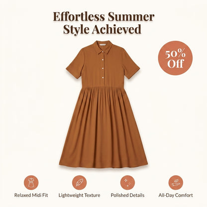 Cotton Linen Midi Dress — Breezy Summer Style Without Outfit Stress