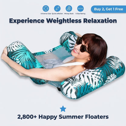 Inflatable Water Hammock Lounger — Float, Relax & Stay Cool Without Bulky Pool Floats