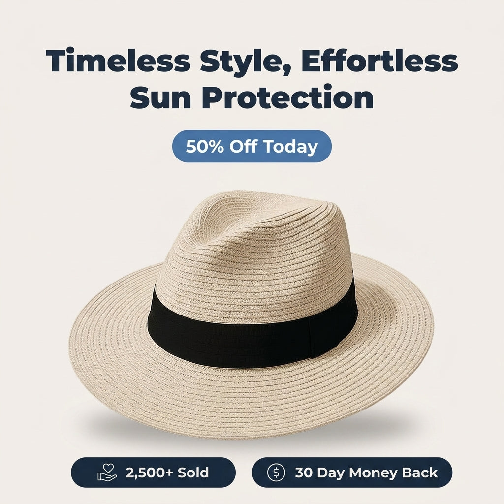 Classic Panama-Style Hat — Polished Sun-Ready Style Without Heavy Headwear