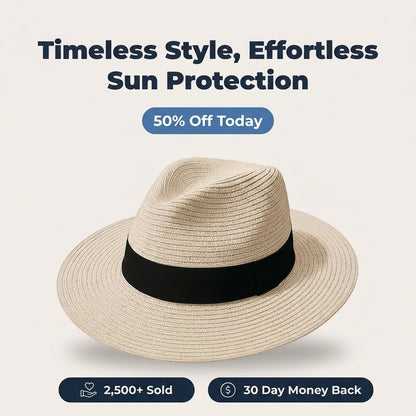 Classic Panama-Style Hat — Polished Sun-Ready Style Without Heavy Headwear