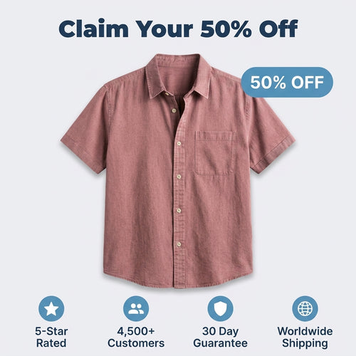Classic Cotton Short-Sleeve Shirt — Clean Vintage Style Without Heavy Layers