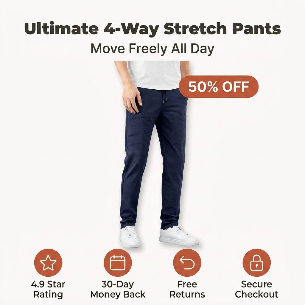 High-Stretch Cargo Pants — Everyday Utility Without Stiff, Restrictive Pants