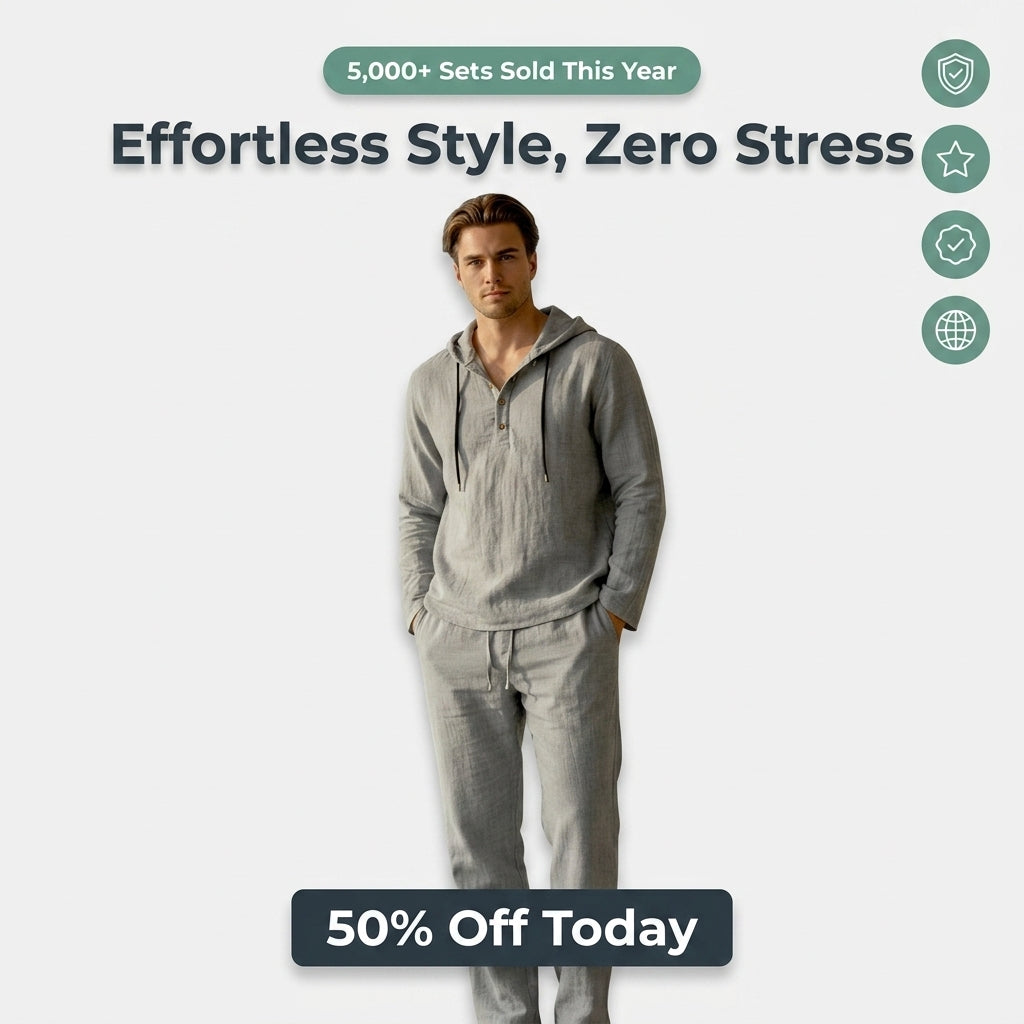 Men’s Hooded 2-Piece Set — Complete Casual Outfit Without Overthinking What To Wear