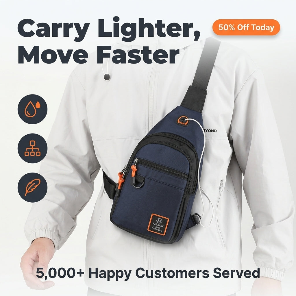Multi-Compartment Crossbody Bag — Carry Essentials Without Bulky Backpacks