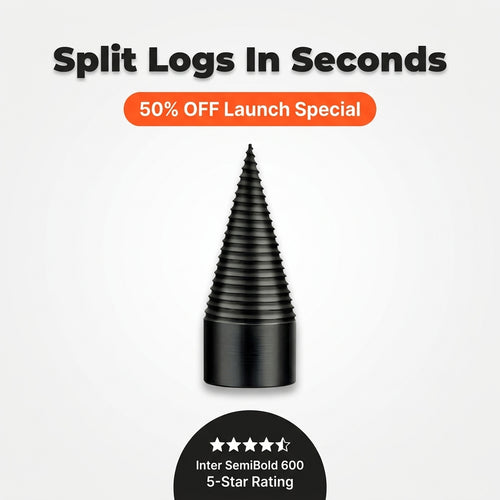 Firewood Drill Bit System — Split Firewood Faster Without Repeated Axe Swings