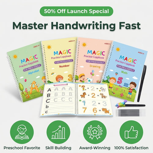 Magic Groove Practice Copybook — Guided Writing Practice Without Boring Worksheets