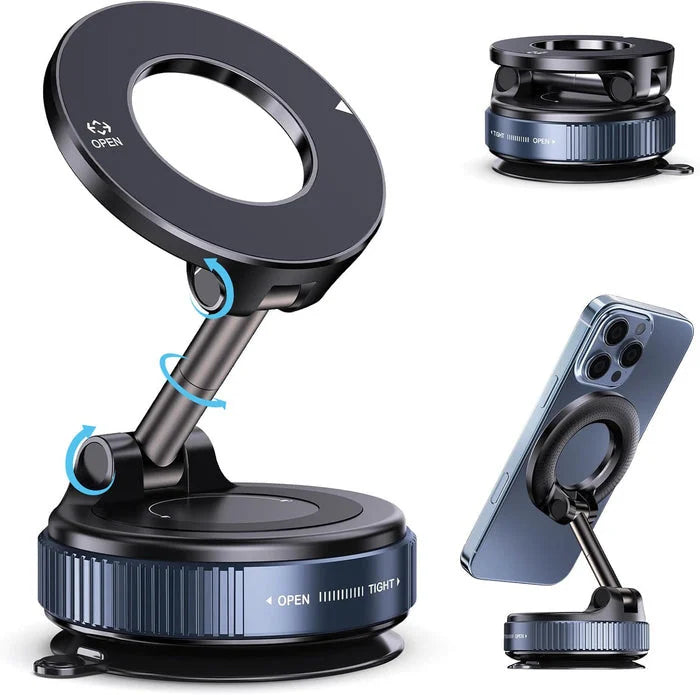 360° Foldable Magnetic Car Phone Mount — Stable Phone Viewing Without Bulky Holders