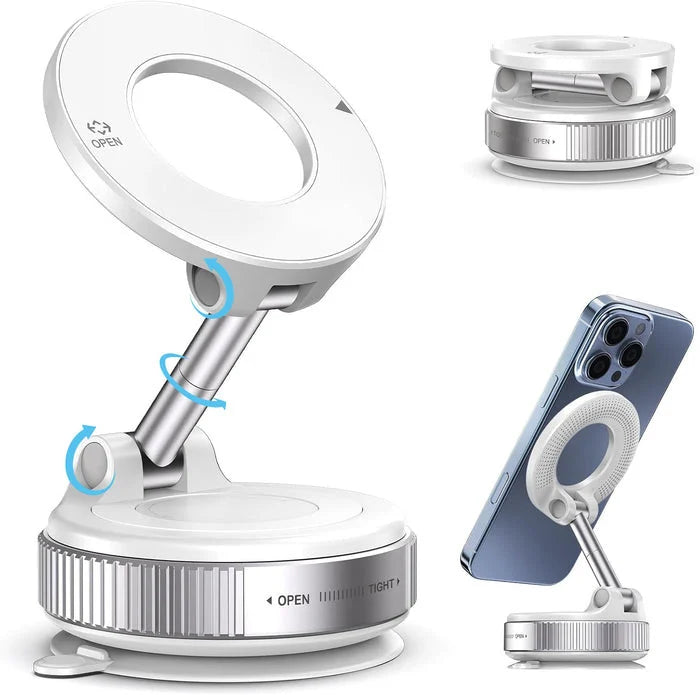 360° Foldable Magnetic Car Phone Mount — Stable Phone Viewing Without Bulky Holders