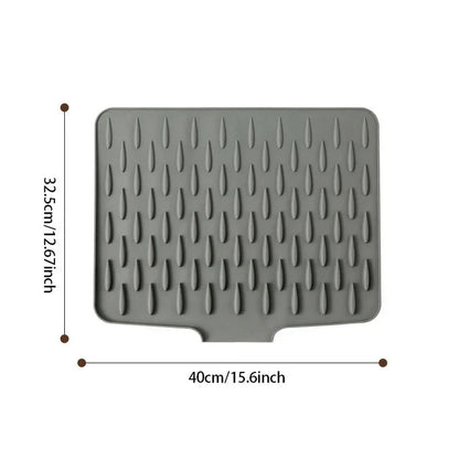 Silicone Drying & Heat-Resistant Mat — Dry Dishes & Protect Counters Without Bulky Racks