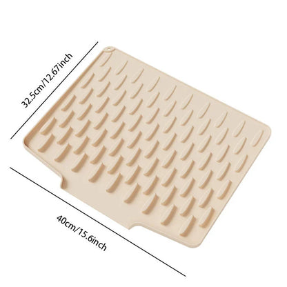 Silicone Drying & Heat-Resistant Mat — Dry Dishes & Protect Counters Without Bulky Racks