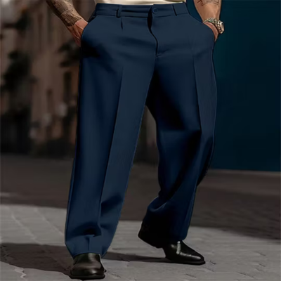 Men’s Pleated Wide-Leg Pants — Relaxed Style Without Tight, Restrictive Trousers