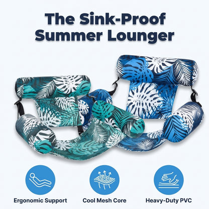 Inflatable Water Hammock Lounger — Float, Relax & Stay Cool Without Bulky Pool Floats